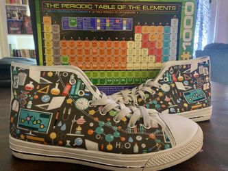 Chemistry High Top Shoes And Periodic Table Puzzle