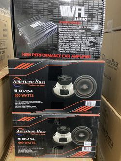 2 American Bass 12s And Amp New