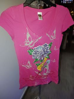 Ed Hardy NEW Bling TShirt