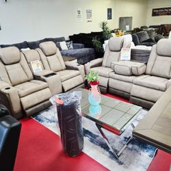 Power Reclining Livingroom Furniture Couches Sofa Sets 🛋 Only $49 Down No Credit Needed 