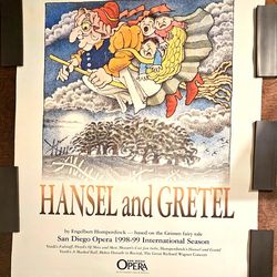 San Diego Opera 1998 Double Sided Poster - Hansel and Gretel / Of Mice and Men