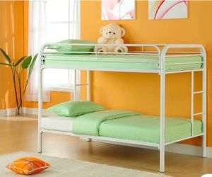 Twin /twin bunk bed with memory foam mattress