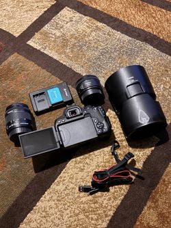 Canon EOS Rebel T8i with 2 lens, Black - Two Batteries With Charger.