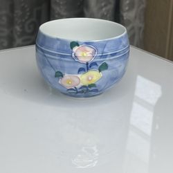 Hawaii Vintage Collectible Blue Porcelain Single Sake Cup