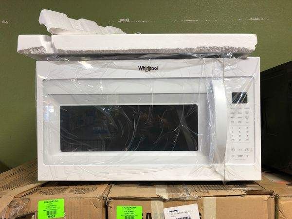 Brand New Whirlpool 1.9 cu. ft. Over the Range Microwave in Fingerprint Resistant Stainless Steel with Sensor Cooking NPC0