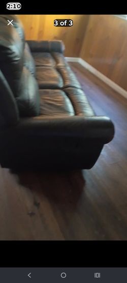 Dark Brown Leather Sofa