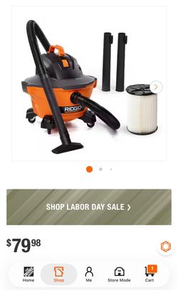 Rigid 6 gallon shop vac.