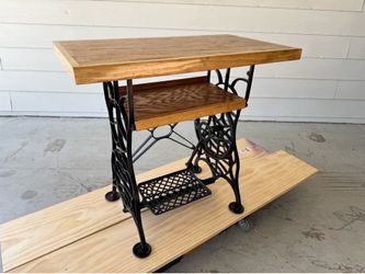 Antique treadle sewing machine table