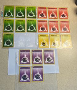 Vintage 1999 Pokemon Shadowless Base Set Energy Card Lot 21 WOTC TCG