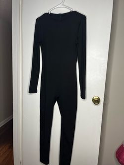 Black Long Sleeve Catsuit Jumpsuit