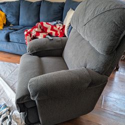 It’s a blue recliner Idk The Brand 