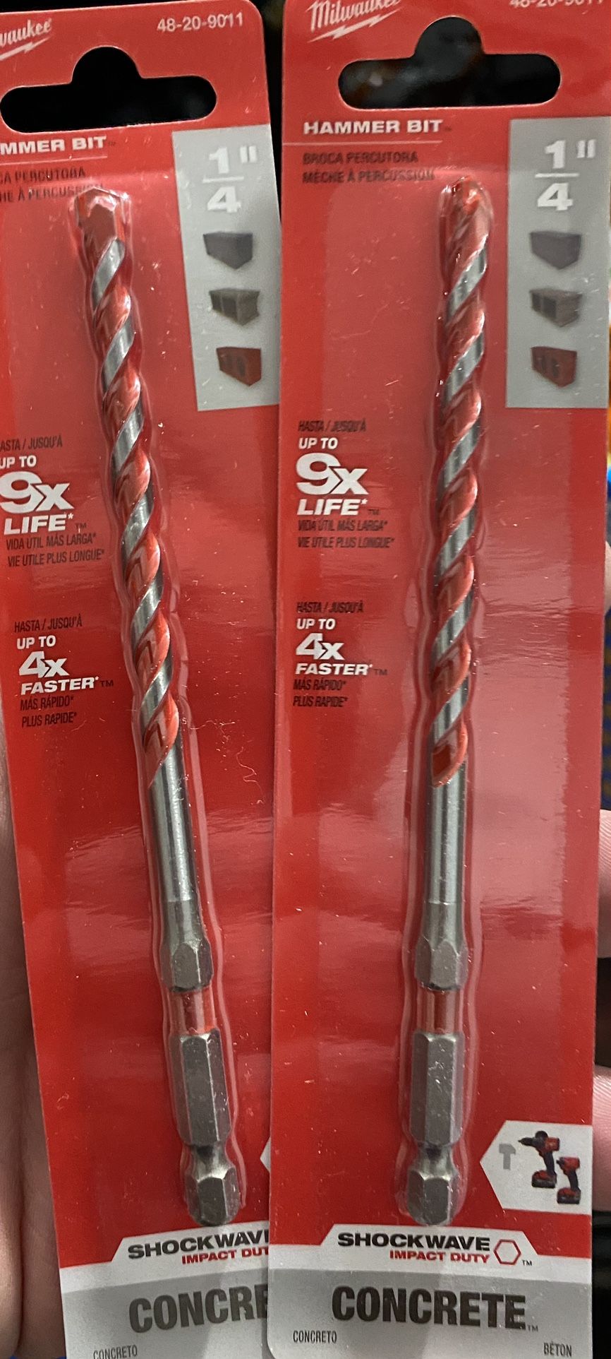 Milwaukee 1/4”x 4”x 6” Carbide Hammer Drill Bit (48-20-9011