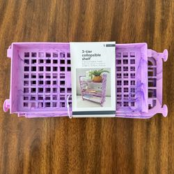 3-tier collapsible shelf - purple