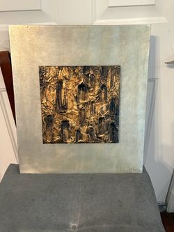🔥🔥👩🏻🎨Signed Abstract Textured 🖼️Mixed Media Wall Art