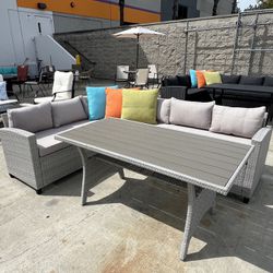 Patio Furniture Outdoor Sectional With Table