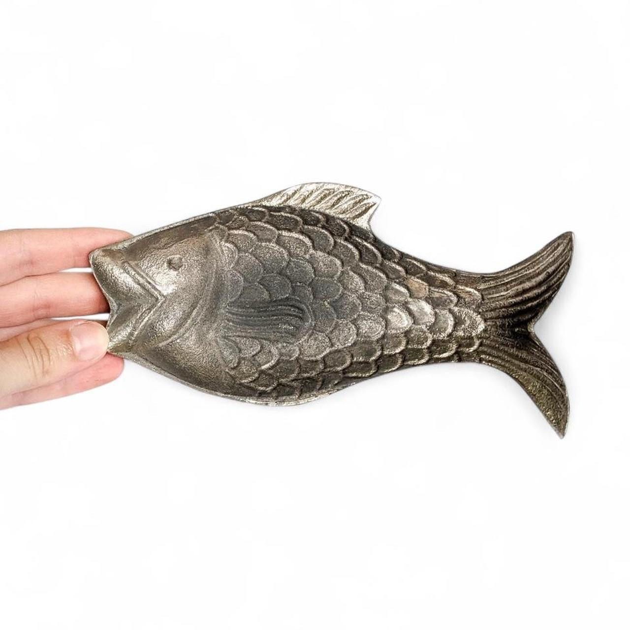 Vintage silver fish dish