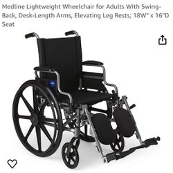 Medline Lightweight Wheelchair For Adults New