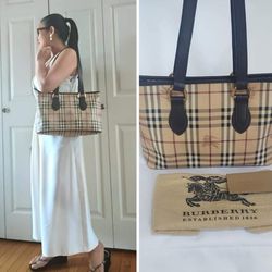  💯 Auth Burberry Tote Bag with Tag