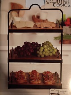New in Box Gourmet Basics 3-Tier Serving Stand