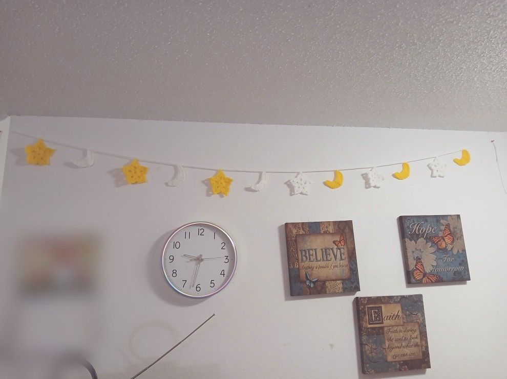 Handmade Stars and Moons Garland 
