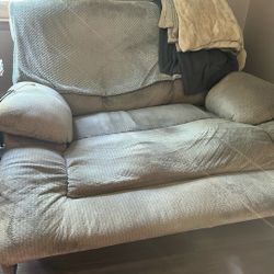 Extra Width Light Grey Recliner