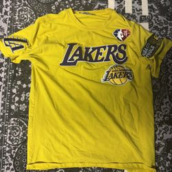 Lakers 75th aniversey Patched Shirt
