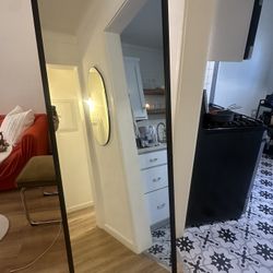 Tall black Easel Mirror 