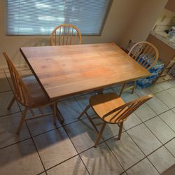 Vintage Dining Table & Chairs 