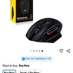 Corsair Dark CORE RGB PRO SE Wireless FPS/MOBA Gaming Mouse 