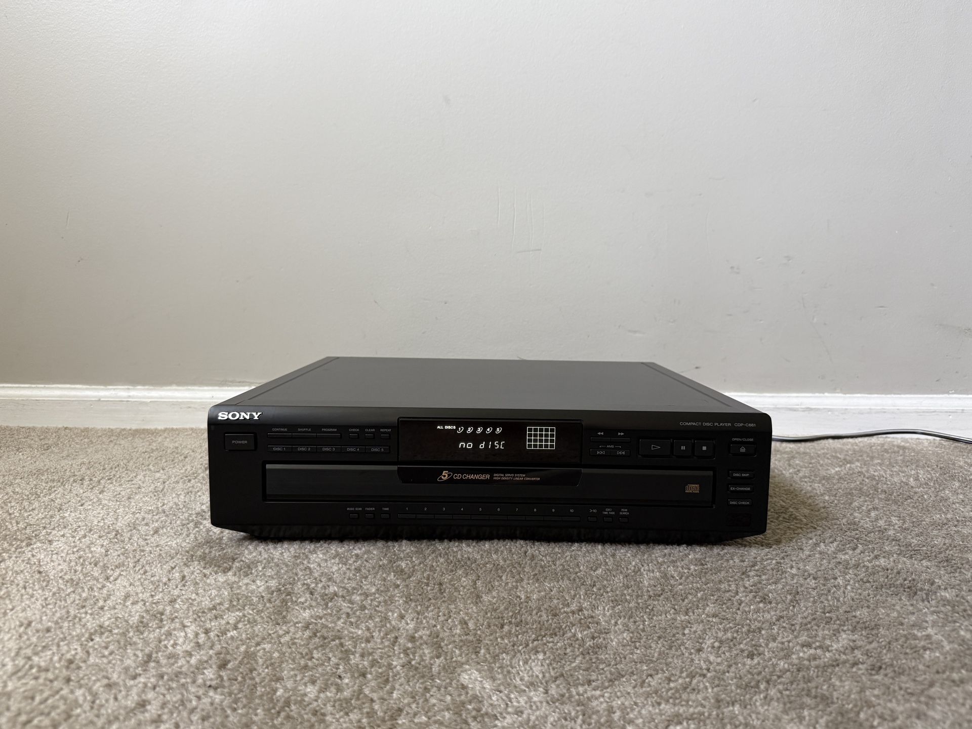Sony CDP-C661 5 Compact Disc CD Changer Player