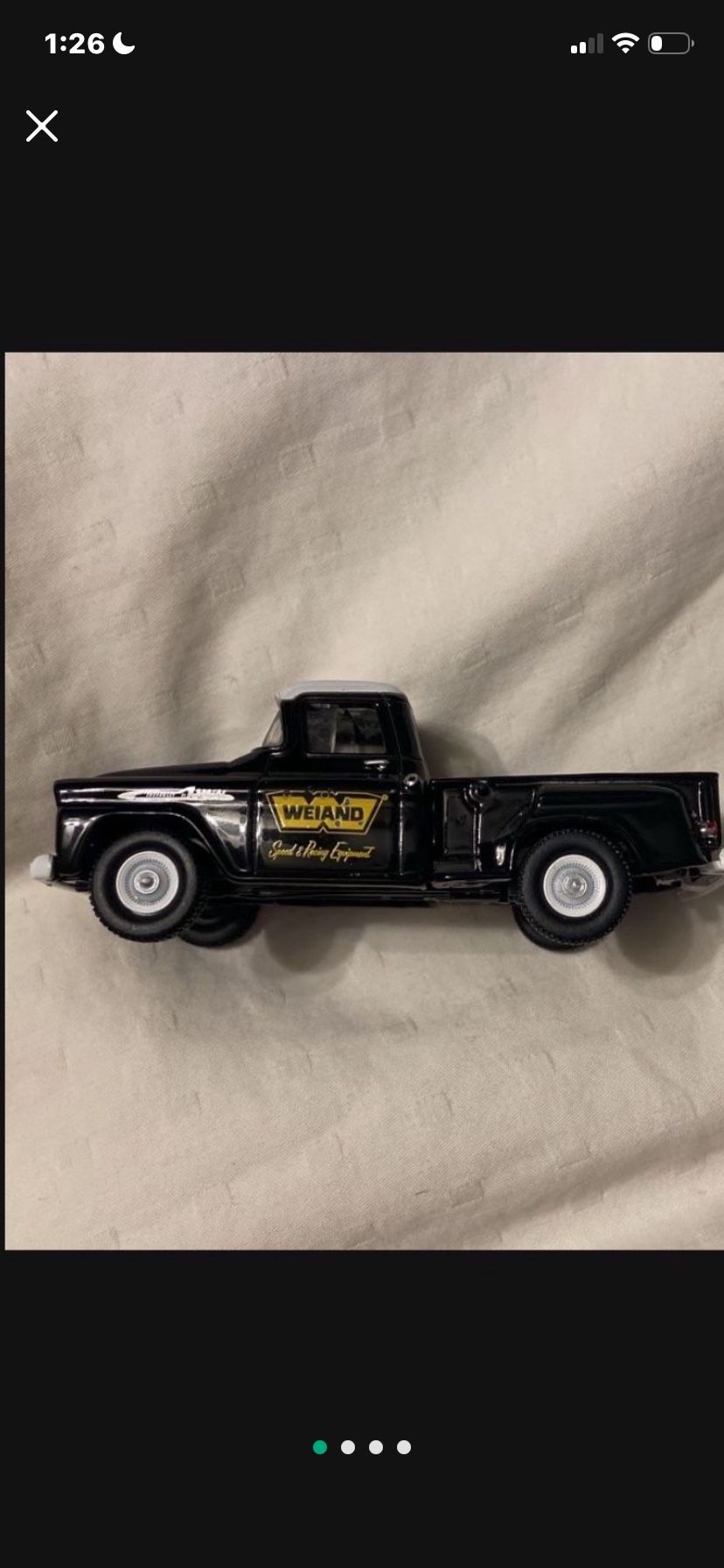 Toy M2 CASTLINE 2021 R75 21-14 BLACK 1958 CHEVROLET APACHE PICKUP TRUCK WEIAND