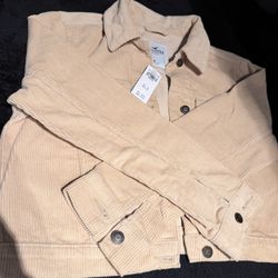 Hollister Tan/beige Jacket Size M With Tags 