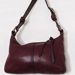 Vintage COACH Bleecker Hobo Leather Shoulder Bag Burgundy With Brass Hardware