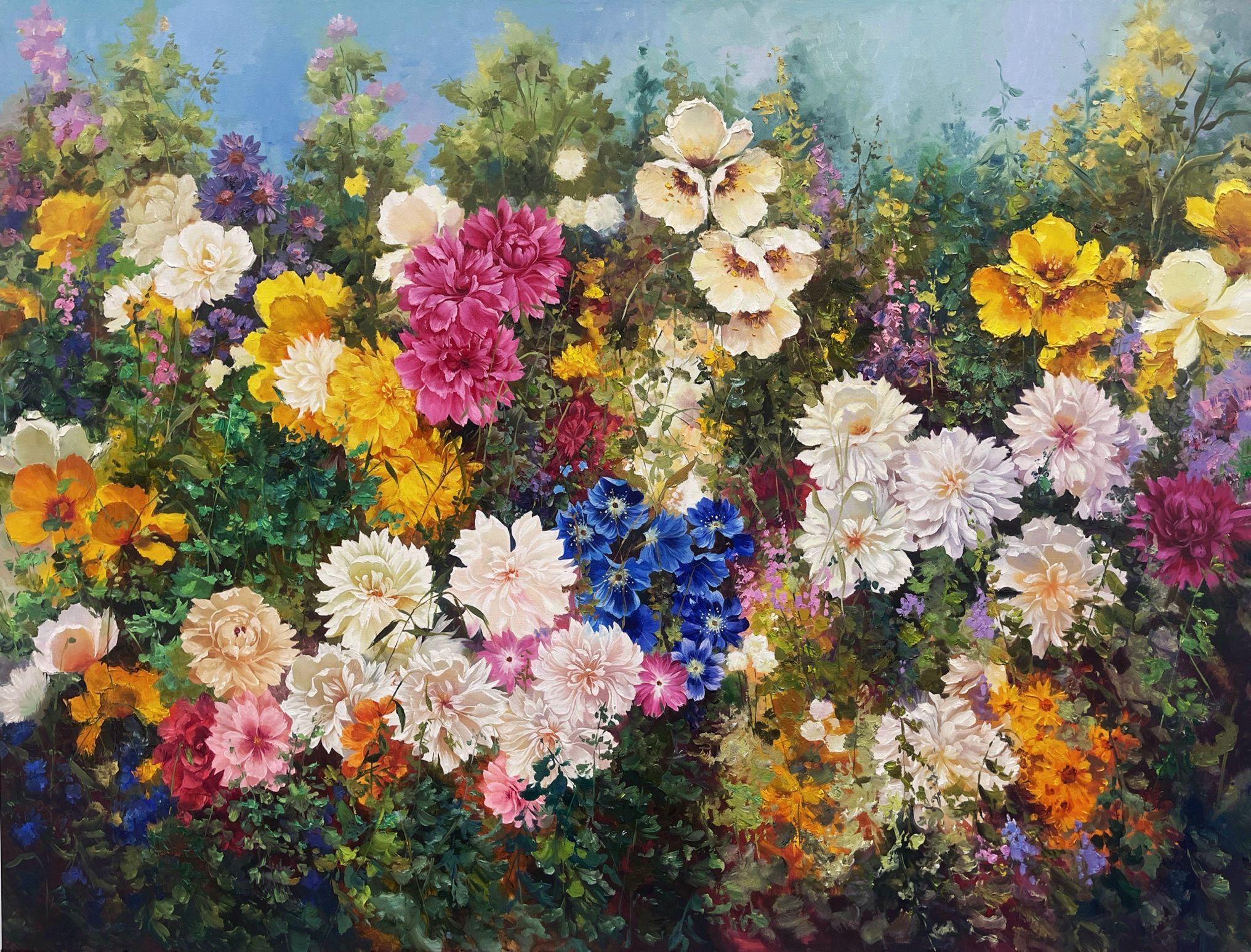 Oil Painting “Magical Flower Garden”