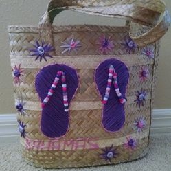 NEW Wicker Beach Bag
