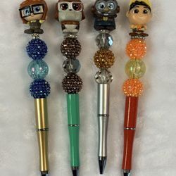 Disney Character Beaded Pens – Cute Handmade Style – $10 Each or Bundle Deal