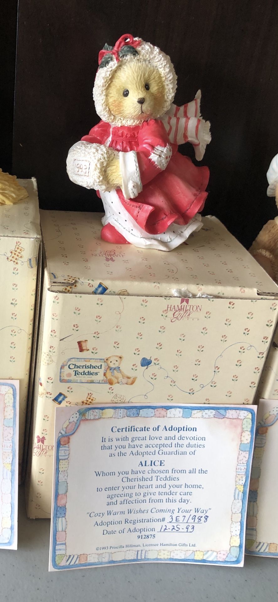 Cherished Teddies Alice “Cozy Warm Wishes Coming Your Way “