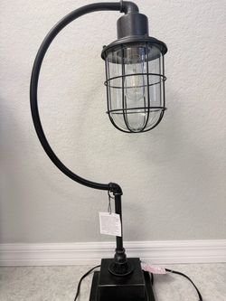 * Signature Design by Ashley L734232 Jae Desk Lamp, Antique Black New