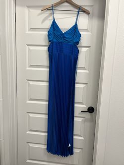 Blue Maxi Dress With Slit