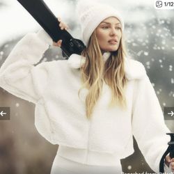 Alo Foxy Sherpa Jacket Cream XS 