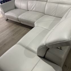 ✅SECTIONAL GENUINE 💯 LEATHER RECLINER ELECTRIC ..DELIVERY SERVICE AV✅🚚