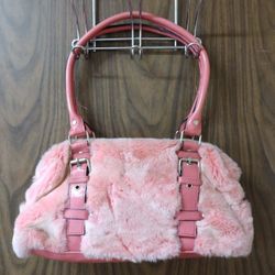 Ladies Pink Aldo Fur Purse