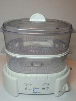 Oster Designer Instant Steam 2 Tier 6 Quart Food Steamer