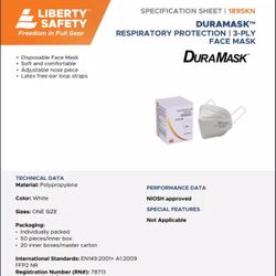 DuraMask[TM] Respiratory Protection | 3-Ply Face Mask