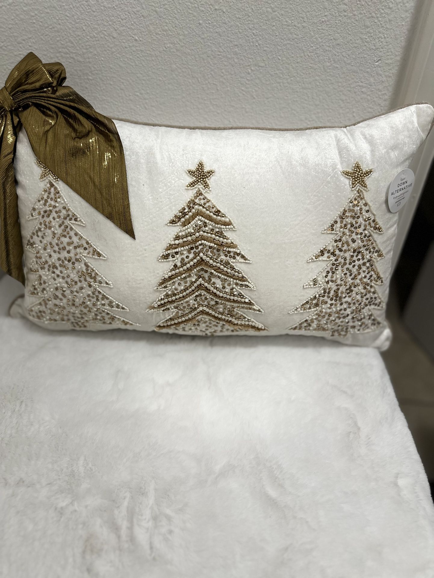 Decorated Holiday Accent Pillow