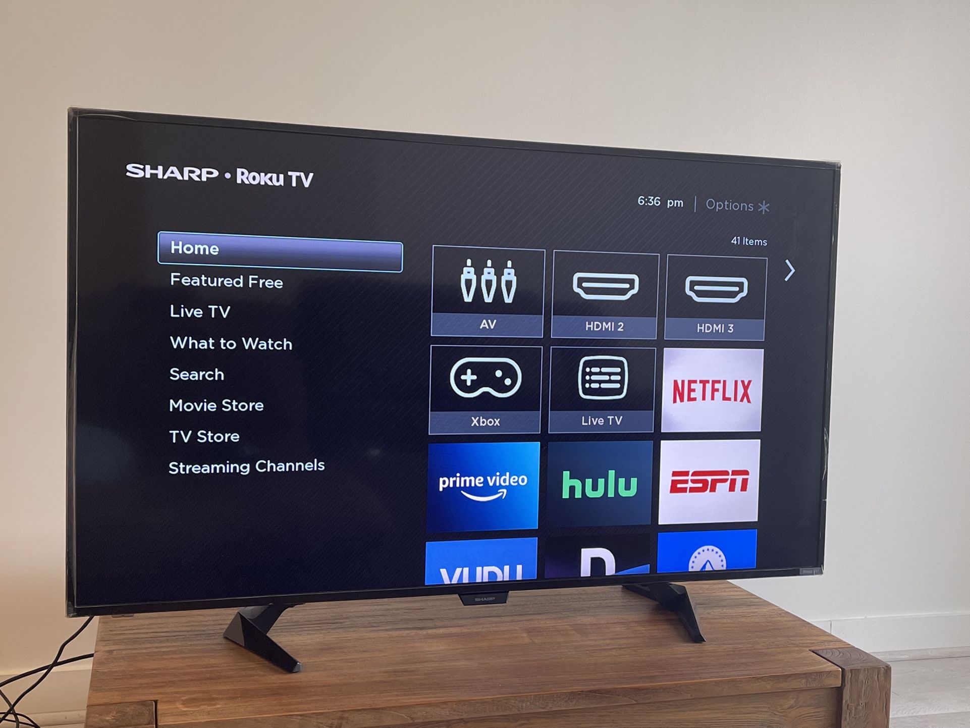 55 inch tv for Sharp ROKU tv 