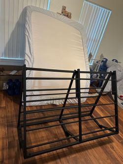 Full bed frame and mattress