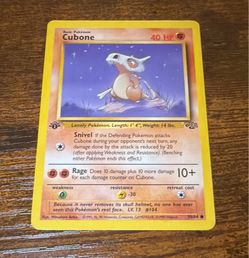 Cubone 1st edition Non holo Pokemon Card