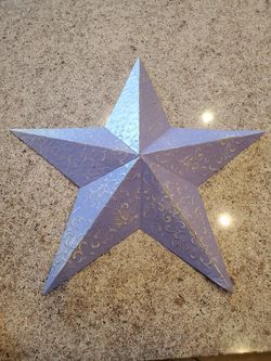 New purple star metal wall art