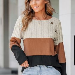 New With Tag Women's Top Sweater Brown Size S